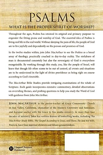 Psalms: Hymns for God's People (MacArthur Bible Studies) by John F. MacArthur