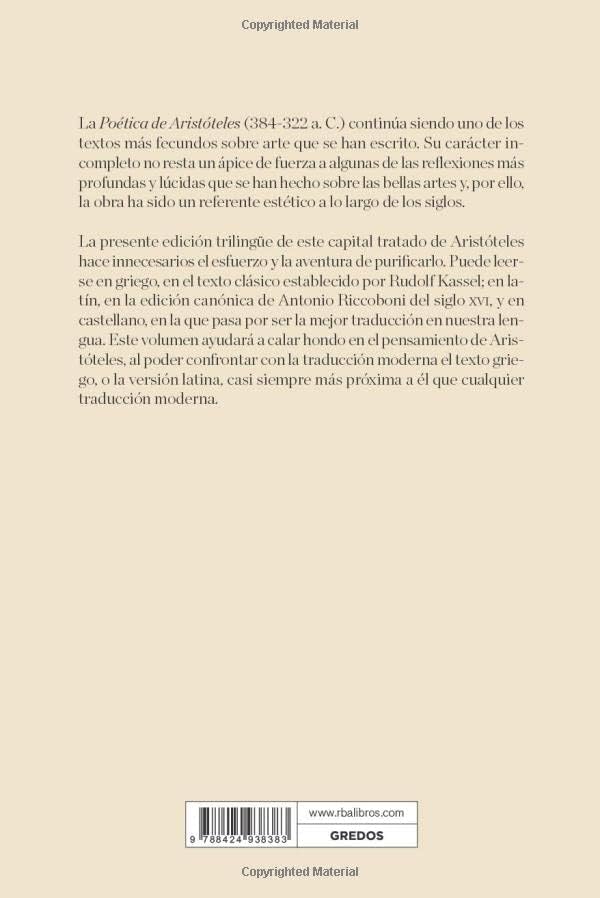 Poética de Aristóteles (Manuales) (Spanish Edition) by Valentín Yebra García