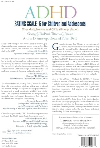 ADHD Rating Scale―5 for Children and Adolescents: Checklists, Norms, and Clinical Interpretation by George J. DuPaul