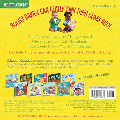 Indestructibles (The Original): Hello, Farm!: Chew Proof · Rip Proof · Nontoxic · 100% Washable (Book for Babies, Newborn Books, Safe to Chew) by Amy Pixton