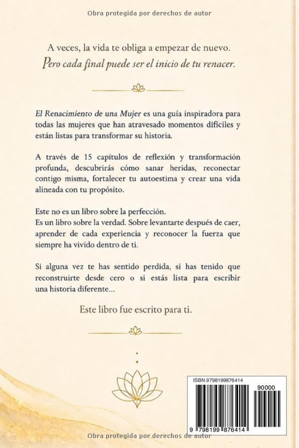 EL RENACIMIENTO DE UNA MUJER: Un viaje de transformación , amor propio y redescubrimiento personal (Spanish Edition) by Maxolaine Delgado
