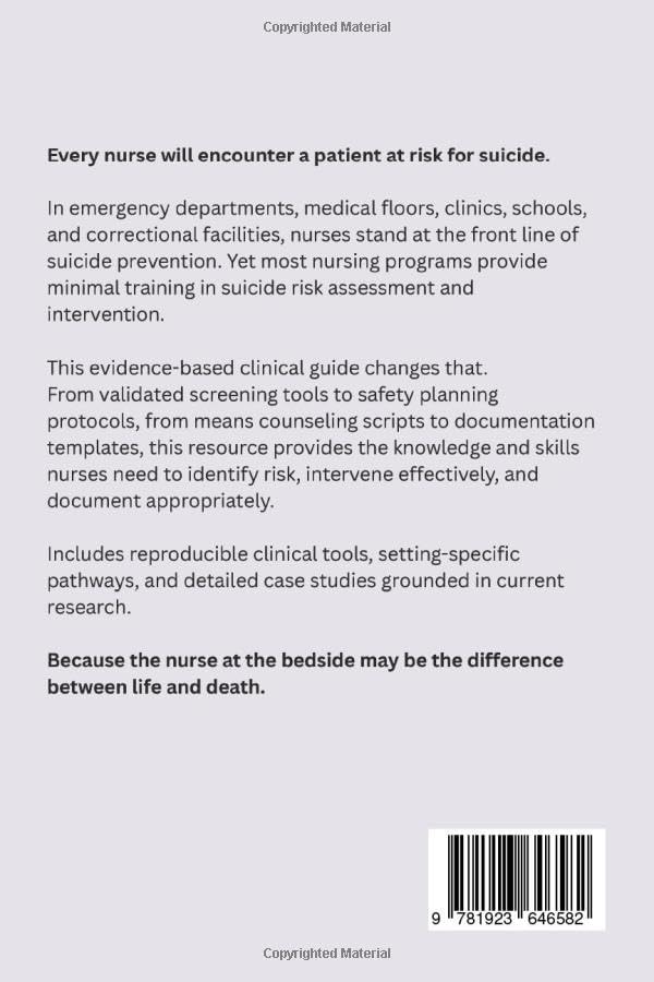 Suicide Risk Assessment for Nurses: An Evidence-Based Guide to Screening, Safety Planning, and Clinical Documentation by Theo Seki