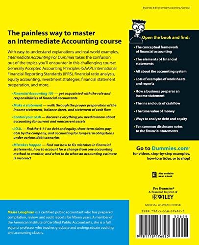 Intermediate Accounting For Dummies by Marie Loughran