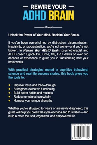 Rewire Your ADHD Brain: A Guide to Better Focus and Productivity by Ugochukwu U Uche