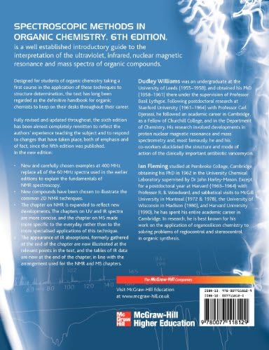 Spectroscopic Methods in Organic Chemistry by Dudley H. Williams