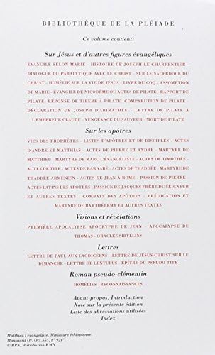 Ecrits Apocryphes Chretiens Tome II [Bibliotheque de la Pleiade] (French Edition) by Anonyme
