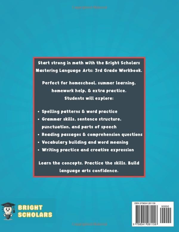 Mastering Language Arts: The Ultimate 3rd Grade English Reading Comprehension Workbook: Third Grade Reading Activity Book, Summer Books Grade 3 Ages ... (Bright Scholars Grades 3–6 Collection) by Bright Scholars