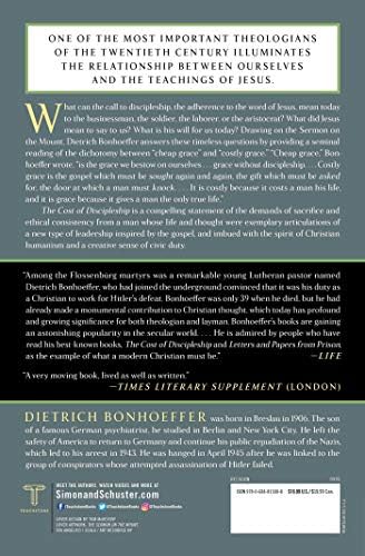 The Cost of Discipleship by Dietrich Bonhoeffer
