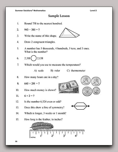 Summer Solutions Mathematics Level 2 | Math Workbook for 3rd Grade Preparation | Summer Review & Daily Practice | Printed Consumable Workbook by SUMMER SOLUTIONS. MINUTES A DAY - MASTERY FOR A LIFETIME!