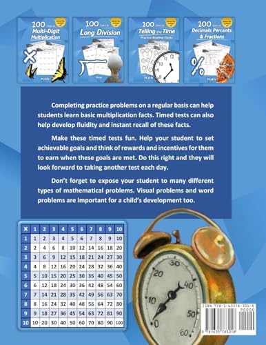 Humble Math - 100 Days of Timed Tests: Multiplication: Grades 3-5, Math Drills, Digits 0-12, Reproducible Practice Problems by Humble Math