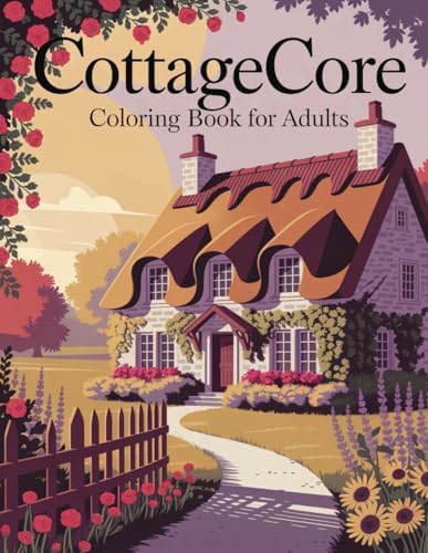 Cottagecore Coloring Book for Adults: 50 Beautiful and Detailed Illustrations for a Cozy, Whimsical Escape into Nature and Slow Living by Hazel Wren