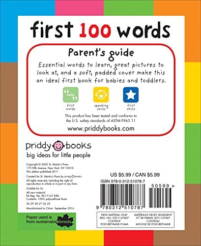 First 100 Words: A Padded Board Book by Roger Priddy