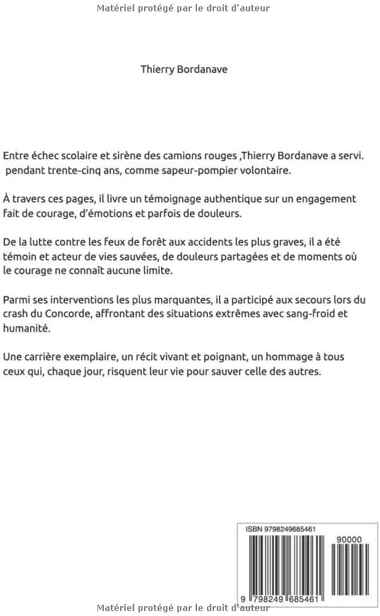 La médaille et ses revers: Mémoires et paroles d'un pompier volontaire (French Edition) by Thierry Bordanave
