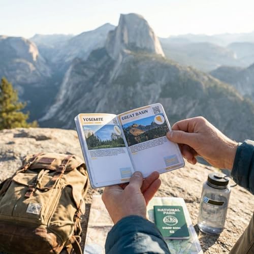National Parks Stamp Book with Sticker Set: Passport-Sized National Park Book with Passport Stickers, Travel Planner, Map, and Parks Checklist Tracker by Alpine Authors