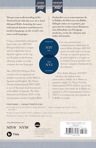 NIV/NVI, Bilingual Bible, Revised Text 2022, Hardcover / NIV/NVI, Biblia Bilingüe, Revisión 2022, Tapa dura (Spanish Edition) by Nueva Versión Internacional
