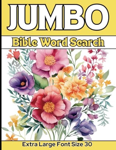 Jumbo Bible Word Search: Bible Themes of Identity, Joy and Psalms | 75 Extra Large Print Puzzles For Seniors (Bible Word Search Jumbo Print) by Morayo Evers