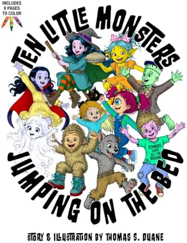 Ten little monsters jumping on the bed: A halloween adventure by Thomas Sean Duane
