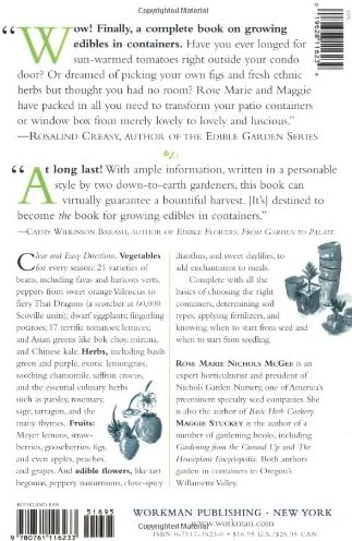 McGee & Stuckey's Bountiful Container: A Container Garden Of Vegetables, Herbs, Fruits, And Edible Flowers by Rose Marie Nichols McGee