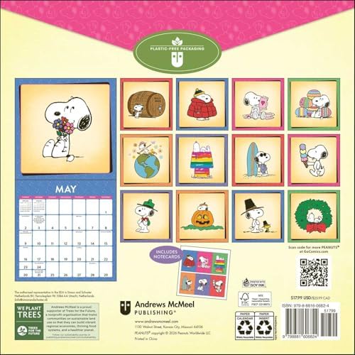 PEANUTS®: SNOOPY 2027 Wall Calendar with Notecards by Peanuts Worldwide LLC