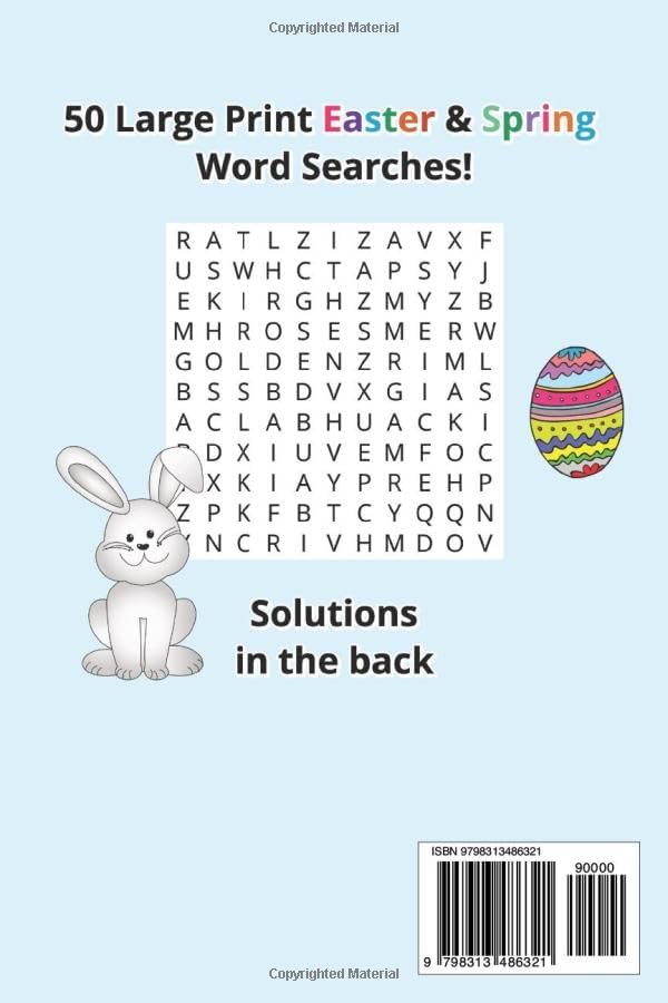 Easter Word Search Book: Spring Themed Large Print Puzzles for Seniors and Adults by Louby Lion Books