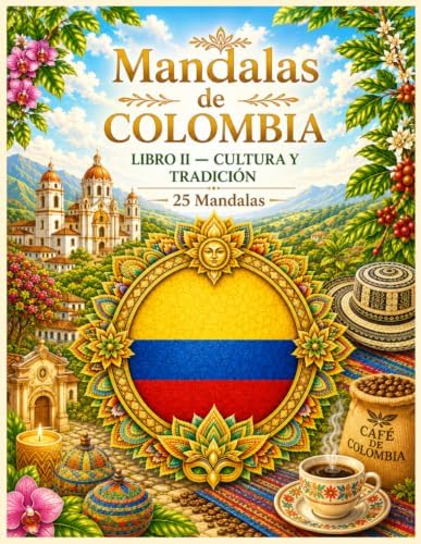 Mandalas de Colombia: Libro II – Cultura y Tradición | 25 Ilustraciones para Colorear Inspiradas en la Fauna, Flora y Patrimonio Cultural de Colombia ... Gal Country Lights Series) (Spanish Edition) by Jesus Benjamin Santa Rodriguez