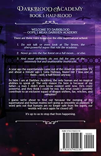 Darkblood Academy: Book One: Half-Blood (A Supernatural Academy Series) by G.K. DeRosa