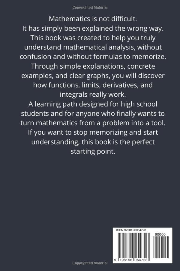 Mathematical Analysis:: Functions, Limits, Derivatives, and Integrals Explained Simply for High School Students by Mattew Reinolds