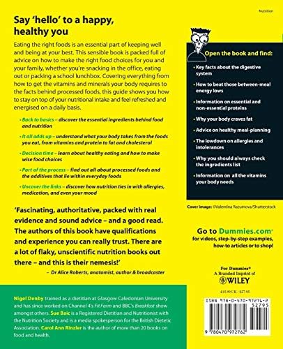 Nutrition For Dummies by Carol Ann Rinzler