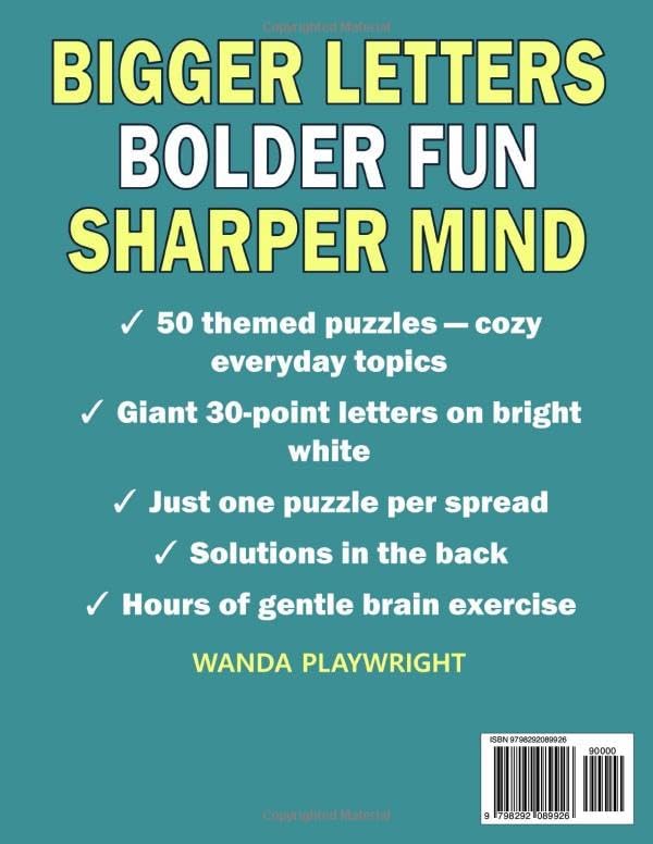 Jumbo Print Easy to Read Word Search for Seniors: Volume 3: 30 Point Large-Print Puzzles for Low-Vision & Visually Impaired Readers (Jumbo Print Easy to Read Word Search Puzzles) by Wanda Playwright