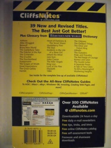 CliffsNotes on Salinger's The Catcher in the Rye (Cliffsnotes Literature Guides) by Stanley P. Baldwin