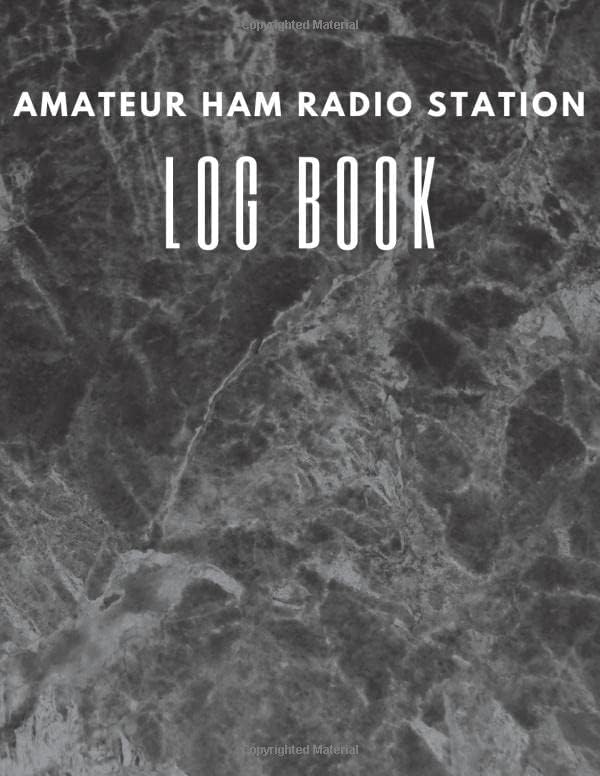 Amateur HAM Radio Station Log Book: Amateur HAM Radio Station Logbook for HAM Radio Operators - Organizing and Tracking Activities and Remarks For Experts and Beginners - Amateur Radio - Black Marble by OrangeBlueberry Press