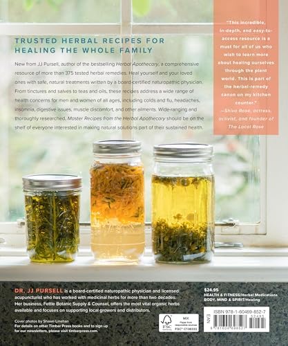 Master Recipes from the Herbal Apothecary: 375 Tinctures, Salves, Teas, Capsules, Oils, and Washes for Whole-Body Health and Wellness by Dr. JJ Pursell