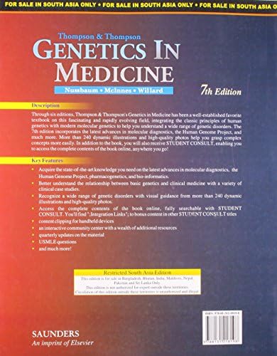 Thompson & Thompson Genetics in Medicine by Huntington F. Willard and Robert L. Nussbaum