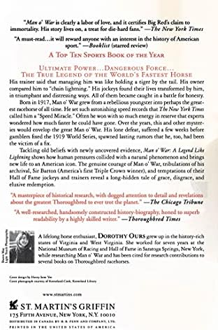 Man o' War: A Legend Like Lightning by Dorothy Ours
