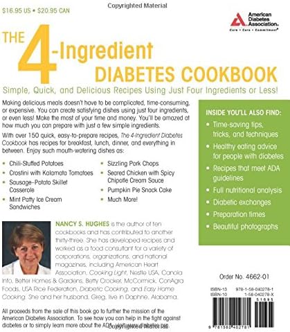 The 4-Ingredient Diabetes Cookbook by Nancy S. Hughes