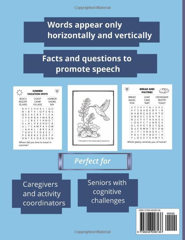 Extra Large Print Easy Word Search for Seniors: Easy-to-Solve Puzzles for Memory Care, Dementia Support, and Cognitive Wellness by L.E. Milestone