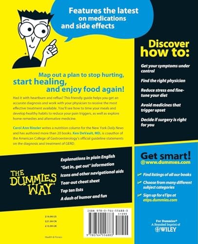 Heartburn and Reflux For Dummies by Carol Ann Rinzler