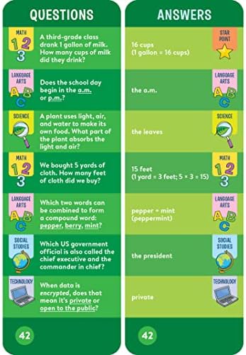 Brain Quest 3rd Grade Smart Cards Revised 5th Edition (Brain Quest Smart Cards) by Workman Publishing