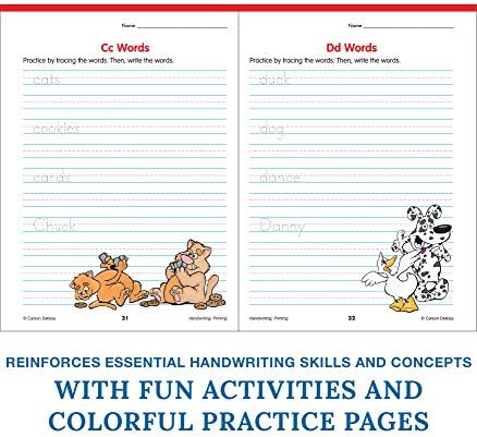 Carson Dellosa K-2 Printing Handwriting Workbook, Writing Book for Kindergarten, 1st and 2nd Grade With Letter Tracing Activities, Classroom or Homeschool Curriculum by Brighter Child