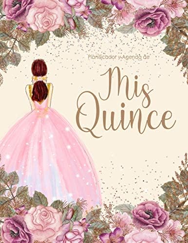Planificador y Agenda de Mis Quince Anos: Organizador y Cuaderno de Quinceañera, Flores Acuarela Rosa y Morado (Spanish Edition) by M2MParty Designs