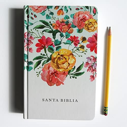 Biblia Reina Valera 1960 tamaño manual, tapa dura, flores rosadas / Spanish Bible RVR 1960 Handy Size, LP, HC, pink flowers (Spanish Edition) by Reina Valera Revisada 1960
