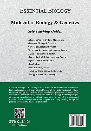 Molecular Biology & Genetics: Essential Biology Self-Teaching Guide by Sterling Education
