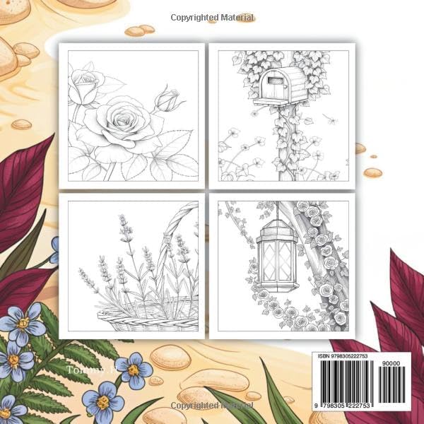 Relaxing Flowers: Relax and Unwind with Beautiful Flower Designs: A Coloring Book for Adults (Flower Coloring Book for Adults) by Tommy H