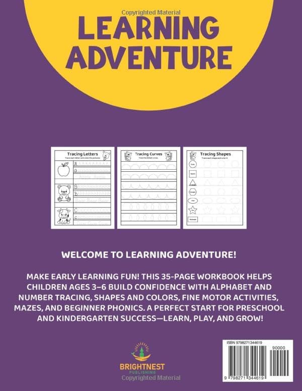 SMART START LEARNING ADVENTURE: Preschool & Kindergarten Learning Bundle: Letters, Numbers, Shapes & More by BrightNest Publishing LLC
