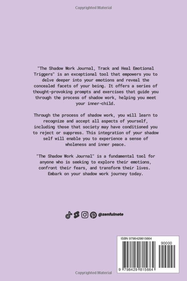 Shadow Work Journal: Track and Heal Emotional Triggers, 60+ Journal Prompts, 90+ Trigger Tracking Pages, 100+ Inner Child Affirmations by K C Delgado