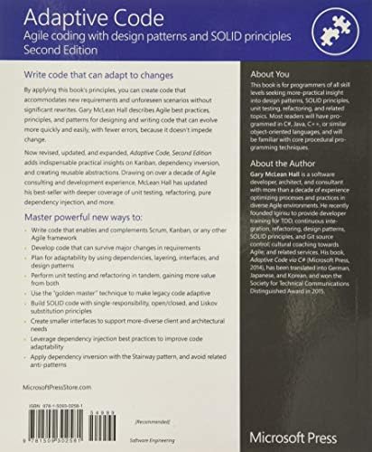 Adaptive Code: Agile coding with design patterns and SOLID principles (Developer Best Practices) by Gary McLean Hall