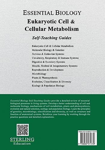 Eukaryotic Cell & Cellular Metabolism: Essential Biology Self-Teaching Guide by Sterling Education