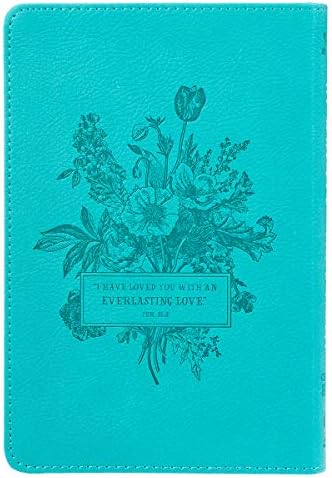 He Whispers Your Name 365 Devotions for Women - Hope and Comfort to Strengthen Your Walk of Faith - Teal Faux Leather Devotional Gift Book w/Ribbon Marker by Cherie Hill