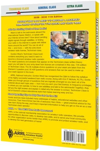 Gordon West Technician Class FCC Element 2 Amateur Radio License Preparation 11th Edition 2026-2030 by ARRL Inc.