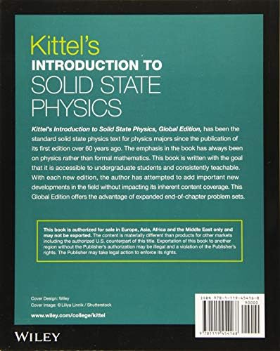 Kittel's Introduction to Solid State Physics, Global Edition by Charles Kittel